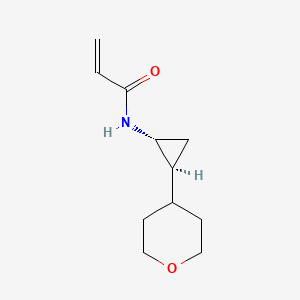 molecular formula C11H17NO2 B2694432 N-[(1R,2S)-2-(Oxan-4-yl)cyclopropyl]prop-2-enamide CAS No. 2224217-93-8