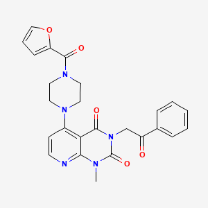 5-(4-(furan-2-carbonyl)piperazin-1-yl)-1-methyl-3-(2-oxo-2-phenylethyl)pyrido[2,3-d]pyrimidine-2,4(1H,3H)-dione