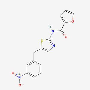 molecular formula C15H11N3O4S B2694438 N-(5-(3-nitrobenzyl)thiazol-2-yl)furan-2-carboxamide CAS No. 303792-09-8
