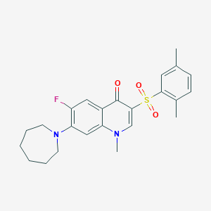 7-azepan-1-yl-3-[(2,5-dimethylphenyl)sulfonyl]-6-fluoro-1-methylquinolin-4(1H)-one
