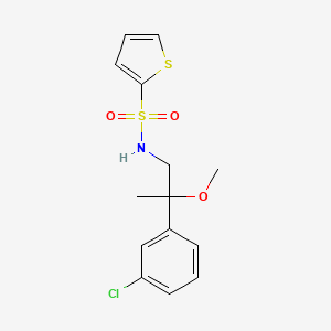 N-(2-(3-chlorophenyl)-2-methoxypropyl)thiophene-2-sulfonamide