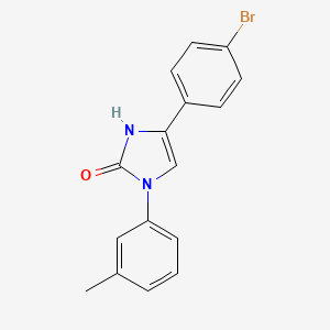 molecular formula C16H13BrN2O B2694447 4-(4-溴苯基)-1-(3-甲基苯基)-1,3-二氢-2H-咪唑-2-酮 CAS No. 688057-71-8