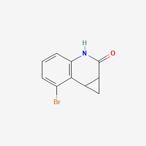 molecular formula C10H8BrNO B2694450 7-Bromo-3,7B-dihydro-1H-cyclopropa[C]quinolin-2(1AH)-one CAS No. 1404431-47-5