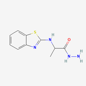 molecular formula C10H12N4OS B2694461 2-[(1,3-Benzothiazol-2-yl)amino]propanehydrazide CAS No. 1008922-54-0