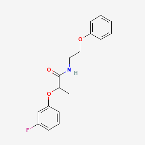 molecular formula C17H18FNO3 B2694473 2-(3-fluorophenoxy)-N-(2-phenoxyethyl)propanamide CAS No. 1105226-75-2