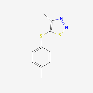molecular formula C10H10N2S2 B2694475 4-Methyl-5-[(4-methylphenyl)sulfanyl]-1,2,3-thiadiazole CAS No. 338978-95-3