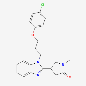 molecular formula C21H22ClN3O2 B2694481 4-(1-(3-(4-氯苯氧基)丙基)-1H-苯并[d]咪唑-2-基)-1-甲基吡咯烷-2-酮 CAS No. 892687-86-4