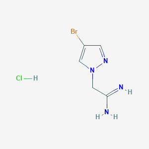 molecular formula C5H8BrClN4 B2694489 2-(4-溴-1H-吡唑-1-基)乙酰胺盐酸盐 CAS No. 2225142-39-0