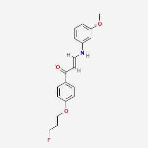 (E)-1-[4-(3-fluoropropoxy)phenyl]-3-(3-methoxyanilino)prop-2-en-1-one