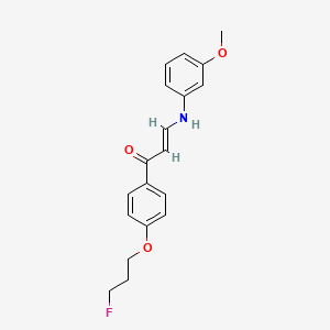 (2E)-1-[4-(3-fluoropropoxy)phenyl]-3-[(3-methoxyphenyl)amino]prop-2-en-1-one