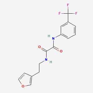 molecular formula C15H13F3N2O3 B2694496 N1-(2-(furan-3-yl)ethyl)-N2-(3-(trifluoromethyl)phenyl)oxalamide CAS No. 1428371-08-7