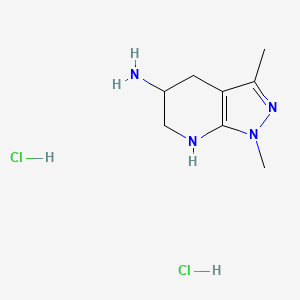 1,3-dimethyl-1H,4H,5H,6H,7H-pyrazolo[3,4-b]pyridin-5-amine dihydrochloride