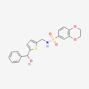 N-((5-(hydroxy(phenyl)methyl)thiophen-2-yl)methyl)-2,3-dihydrobenzo[b][1,4]dioxine-6-sulfonamide