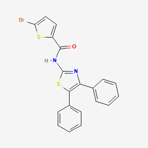 molecular formula C20H13BrN2OS2 B2694512 5-溴-N-(4,5-二苯基-1,3-噻唑-2-基)噻吩-2-甲酰胺 CAS No. 391223-57-7