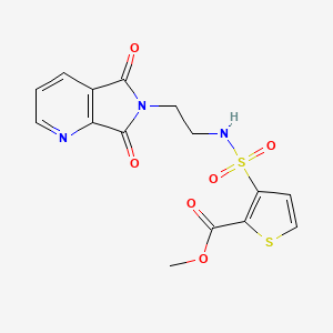 methyl 3-(N-(2-(5,7-dioxo-5H-pyrrolo[3,4-b]pyridin-6(7H)-yl)ethyl)sulfamoyl)thiophene-2-carboxylate