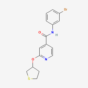 molecular formula C16H15BrN2O2S B2694521 N-(3-bromophenyl)-2-((tetrahydrothiophen-3-yl)oxy)isonicotinamide CAS No. 2034428-69-6