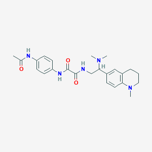 N1-(4-acetamidophenyl)-N2-(2-(dimethylamino)-2-(1-methyl-1,2,3,4-tetrahydroquinolin-6-yl)ethyl)oxalamide