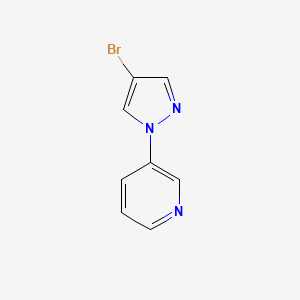 molecular formula C8H6BrN3 B2694549 3-(4-溴-1H-吡唑-1-基)吡啶 CAS No. 77556-44-6