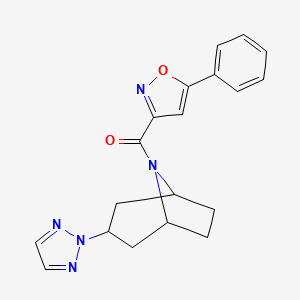 8-(5-phenyl-1,2-oxazole-3-carbonyl)-3-(2H-1,2,3-triazol-2-yl)-8-azabicyclo[3.2.1]octane