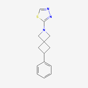 molecular formula C14H15N3S B2694565 2-(6-Phenyl-2-azaspiro[3.3]heptan-2-yl)-1,3,4-thiadiazole CAS No. 2379993-92-5