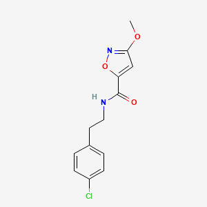 molecular formula C13H13ClN2O3 B2694568 N-(4-氯苯乙基)-3-甲氧基异噁唑-5-甲酰胺 CAS No. 1428374-82-6