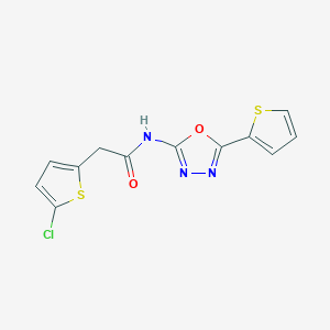 2-(5-chlorothiophen-2-yl)-N-(5-(thiophen-2-yl)-1,3,4-oxadiazol-2-yl)acetamide