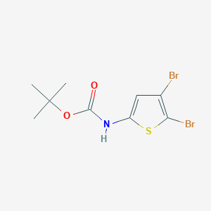 molecular formula C9H11Br2NO2S B2694580 tert-Butyl (4,5-dibromothiophen-2-yl)carbamate CAS No. 943321-93-5