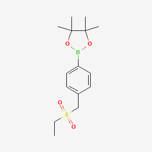 molecular formula C15H23BO4S B2694584 4-[(乙烷磺酰)甲基]苯硼酸脱水醇酯 CAS No. 2377610-28-9