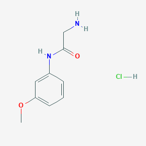 molecular formula C9H13ClN2O2 B2694601 2-amino-N-(3-methoxyphenyl)acetamide hydrochloride CAS No. 54643-69-5; 724692-89-1