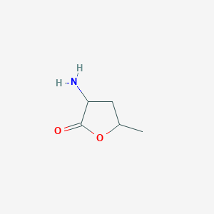 molecular formula C5H9NO2 B2694615 3-Amino-5-methyloxolan-2-one CAS No. 13594-39-3