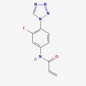 molecular formula C10H8FN5O B2694625 N-[3-Fluoro-4-(tetrazol-1-yl)phenyl]prop-2-enamide CAS No. 2361642-61-5