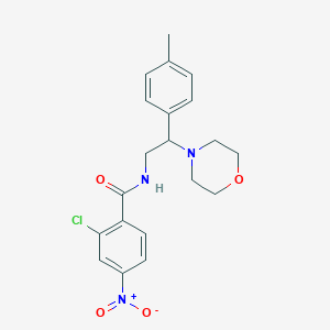 molecular formula C20H22ClN3O4 B2694627 2-氯-N-(2-吗啉基-2-(对甲苯基)乙基)-4-硝基苯甲酰胺 CAS No. 899975-52-1