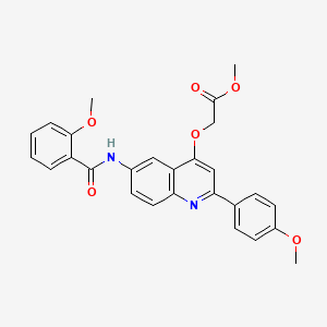 molecular formula C27H24N2O6 B2694631 3-[4-(4-methoxybenzoyl)piperazin-1-yl]-1-methylquinoxalin-2(1H)-one CAS No. 1206990-52-4