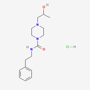4-(2-hydroxypropyl)-N-phenethylpiperazine-1-carboxamide hydrochloride