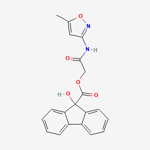 molecular formula C20H16N2O5 B2694657 2-((5-methylisoxazol-3-yl)amino)-2-oxoethyl 9-hydroxy-9H-fluorene-9-carboxylate CAS No. 923210-64-4