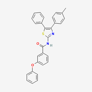 molecular formula C29H22N2O2S B2694658 N-[4-(4-methylphenyl)-5-phenyl-1,3-thiazol-2-yl]-3-phenoxybenzamide CAS No. 312756-25-5