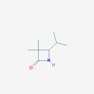 molecular formula C8H15NO B2694661 3,3-二甲基-4-(异丙基)氮杂环丁烷-2-酮 CAS No. 45735-37-3