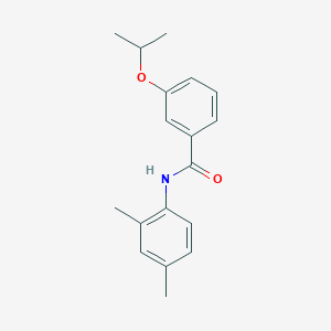 molecular formula C18H21NO2 B269467 N-(2,4-dimethylphenyl)-3-isopropoxybenzamide 