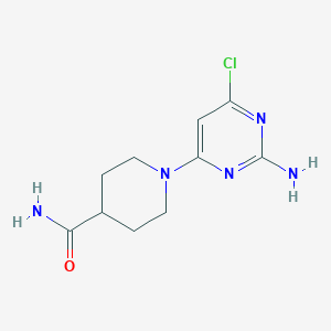 molecular formula C10H14ClN5O B2694678 1-(2-Amino-6-chloro-4-pyrimidinyl)-4-piperidinecarboxamide CAS No. 339017-63-9