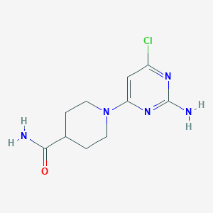 molecular formula C10H14ClN5O B2694678 1-(2-氨基-6-氯-4-嘧啶基)-4-哌嗪基甲酰胺 CAS No. 339017-63-9