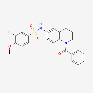 N-(1-benzoyl-1,2,3,4-tetrahydroquinolin-6-yl)-3-fluoro-4-methoxybenzene-1-sulfonamide