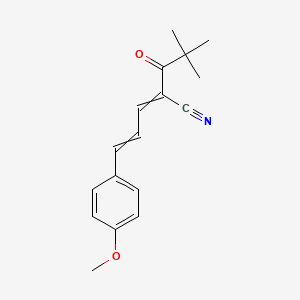 molecular formula C17H19NO2 B2694689 2-(2,2-Dimethylpropanoyl)-5-(4-methoxyphenyl)penta-2,4-dienenitrile CAS No. 1025209-27-1