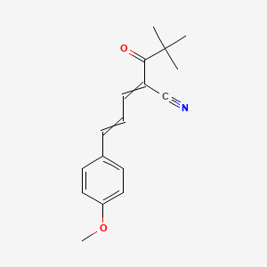 molecular formula C17H19NO2 B2694689 2-(2,2-二甲基丙酰基)-5-(4-甲氧基苯基)戊-2,4-二烯腈 CAS No. 1025209-27-1