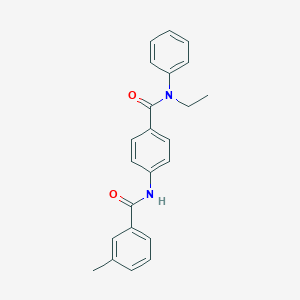 molecular formula C23H22N2O2 B269470 N-{4-[(ethylanilino)carbonyl]phenyl}-3-methylbenzamide 