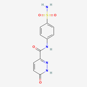 molecular formula C11H10N4O4S B2694700 6-oxo-N-(4-sulfamoylphenyl)-1H-pyridazine-3-carboxamide CAS No. 899749-22-5