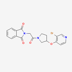 molecular formula C19H16BrN3O4 B2694711 2-(2-{3-[(3-bromopyridin-4-yl)oxy]pyrrolidin-1-yl}-2-oxoethyl)-2,3-dihydro-1H-isoindole-1,3-dione CAS No. 2380088-51-5