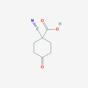 molecular formula C8H9NO3 B2694712 1-Cyano-4-oxocyclohexane-1-carboxylic acid CAS No. 1262410-60-5