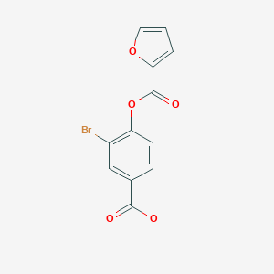 molecular formula C13H9BrO5 B269472 2-Bromo-4-(methoxycarbonyl)phenyl 2-furoate 