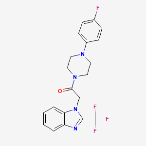1-[4-(4-fluorophenyl)piperazino]-2-[2-(trifluoromethyl)-1H-1,3-benzimidazol-1-yl]-1-ethanone