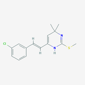 4-(3-Chlorostyryl)-6,6-dimethyl-2-(methylsulfanyl)-1,6-dihydropyrimidine
